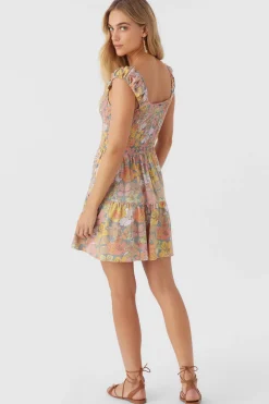 ADELLE JANIS FLORAL SMOCKED DRESS