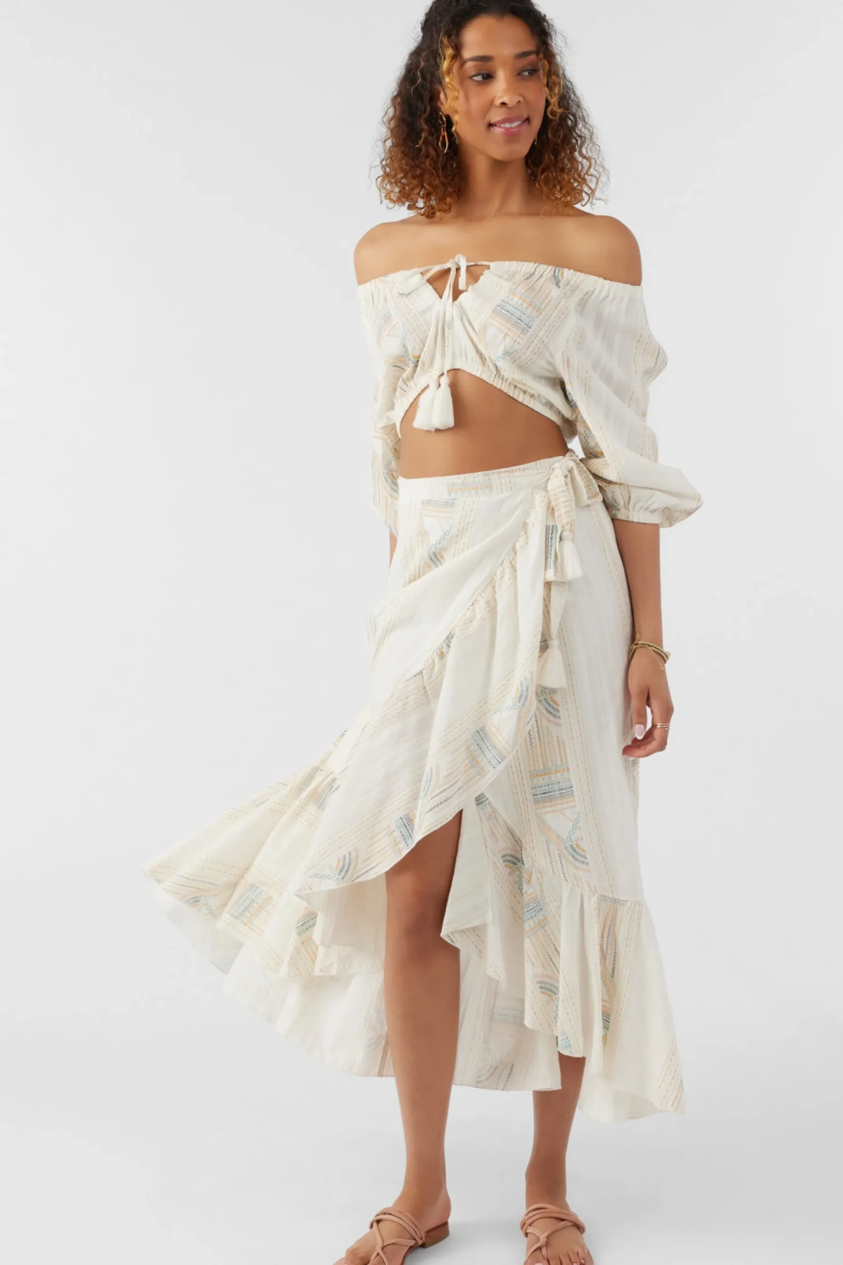 ADILAH HIGH-LOW WRAP SKIRT