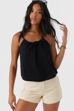 ANYA CRINKLE DOUBLE GAUZE TANK TOP