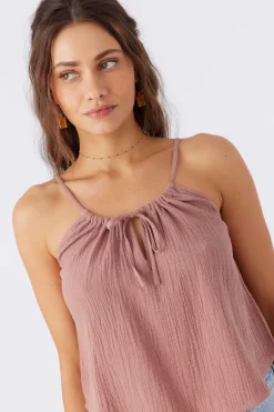 ANYA CRINKLE DOUBLE GAUZE TANK TOP