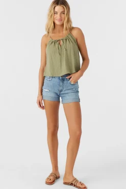 ANYA CRINKLE DOUBLE GAUZE TANK TOP