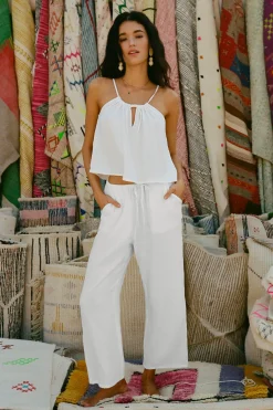ANYA CRINKLE DOUBLE GAUZE TANK TOP