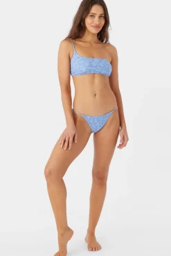 ATLANTIC PALM WIDE RIB SEAL BEACH ONE SHOULDER TOP