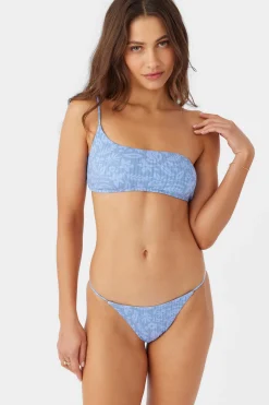 ATLANTIC PALM WIDE RIB SEAL BEACH ONE SHOULDER TOP