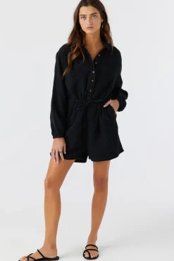 AVALA COTTON CRINKLE DOUBLE GAUZE ROMPER