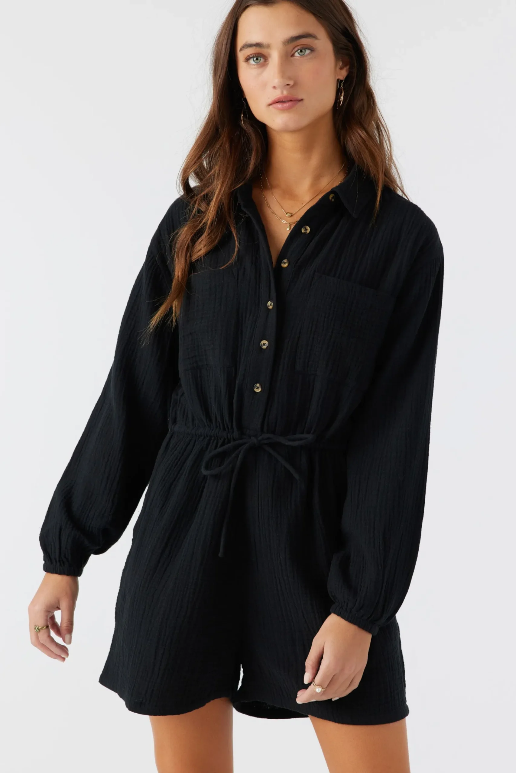 AVALA COTTON CRINKLE DOUBLE GAUZE ROMPER