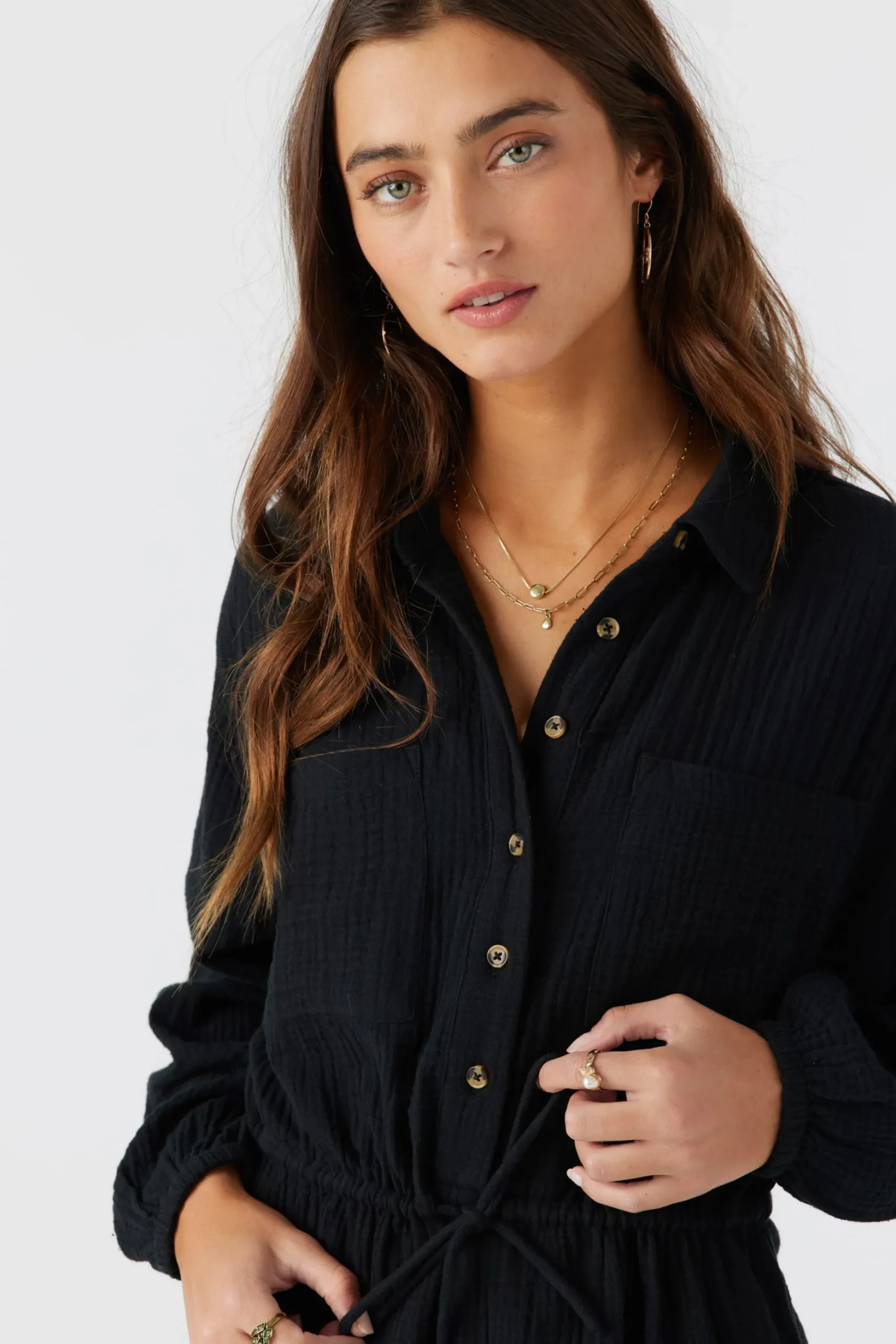 AVALA COTTON CRINKLE DOUBLE GAUZE ROMPER