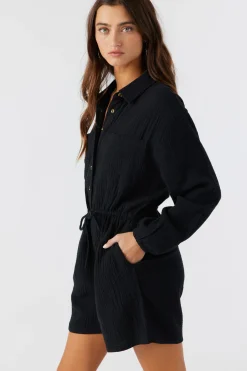 AVALA COTTON CRINKLE DOUBLE GAUZE ROMPER
