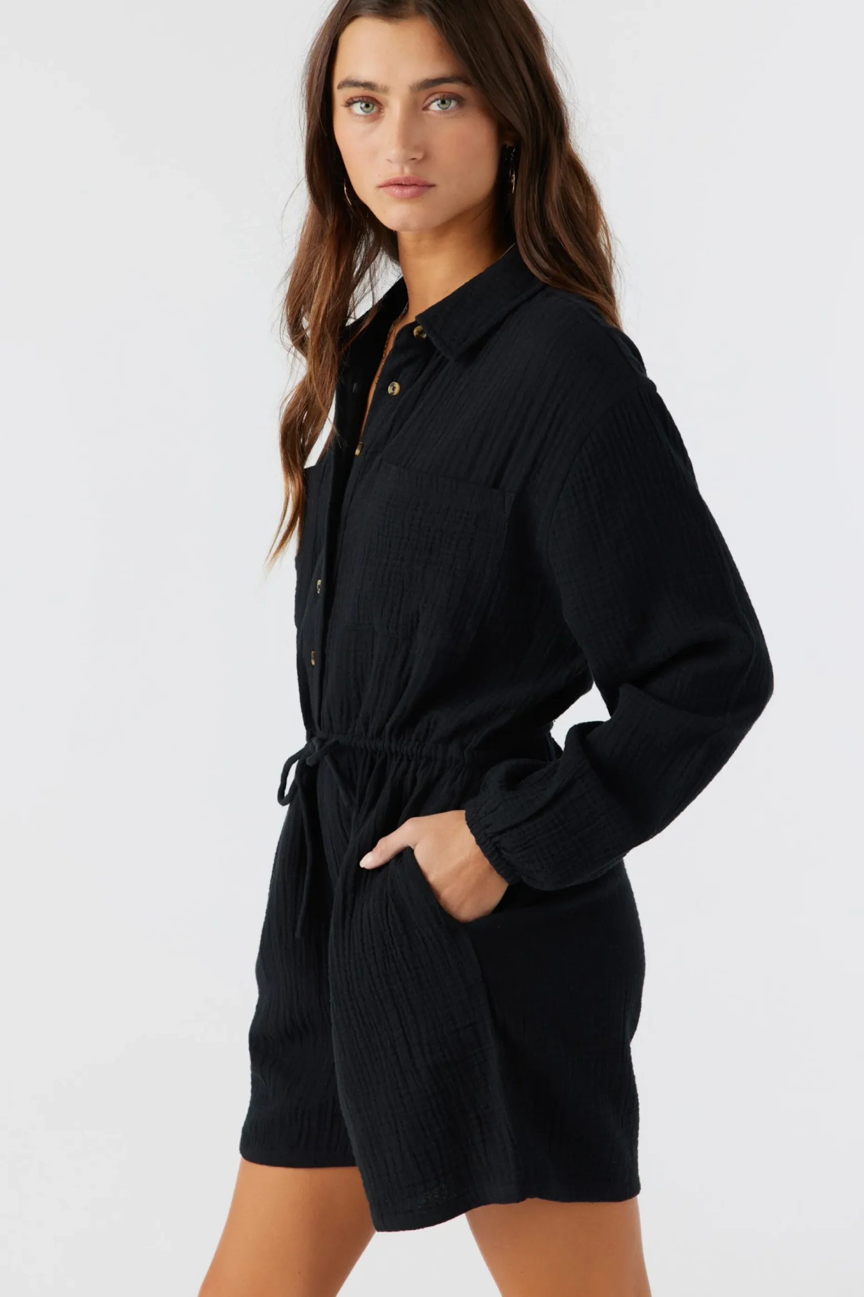 AVALA COTTON CRINKLE DOUBLE GAUZE ROMPER