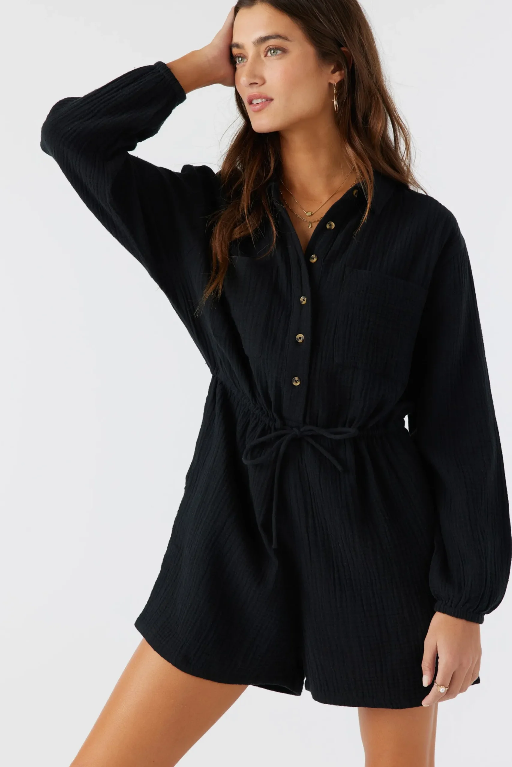 AVALA COTTON CRINKLE DOUBLE GAUZE ROMPER