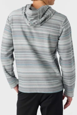 BAVARO STRIPE PONCHO PULLOVER FLEECE