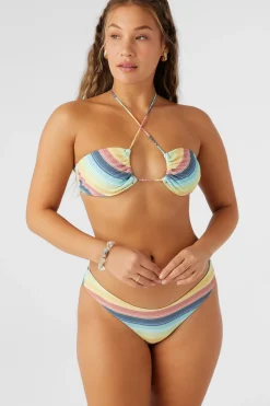 BEACHBOUND STRIPE EMBRY MULTI-WAY TRI TOP