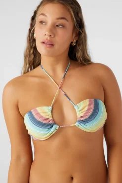 BEACHBOUND STRIPE EMBRY MULTI-WAY TRI TOP