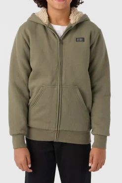 BOY'S FIFTY TWO HIGH PILE LINED ZIP FLEECE