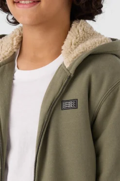 BOY'S FIFTY TWO HIGH PILE LINED ZIP FLEECE