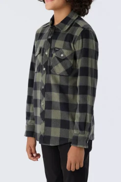 BOY'S GLACIER PLAID SUPERFLEECE SHIRT