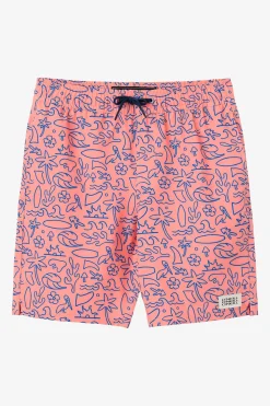 BOY'S HERMOSA ELASTIC WAIST 16" SWIM TRUNKS