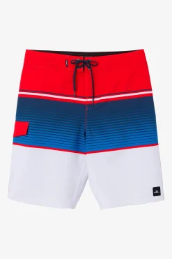 BOY'S LENNOX STRIPE 18" BOARDSHORTS
