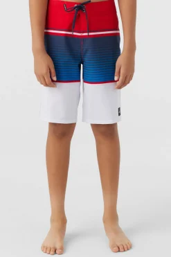 BOY'S LENNOX STRIPE 18" BOARDSHORTS