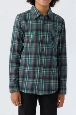 BOY'S REDMOND PLAID STRETCH FLANNEL SHIRT