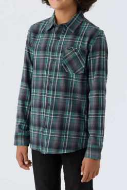 BOY'S REDMOND PLAID STRETCH FLANNEL SHIRT