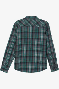 BOY'S REDMOND PLAID STRETCH FLANNEL SHIRT