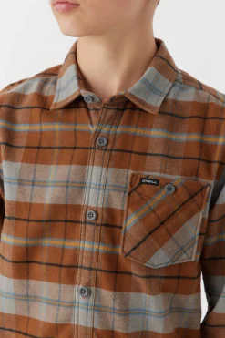 BOY'S REDMOND PLAID STRETCH FLANNEL