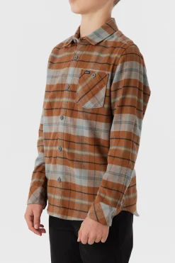 BOY'S REDMOND PLAID STRETCH FLANNEL