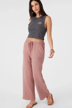 BRENDA CRINKLE DOUBLE GAUZE BEACH PANTS