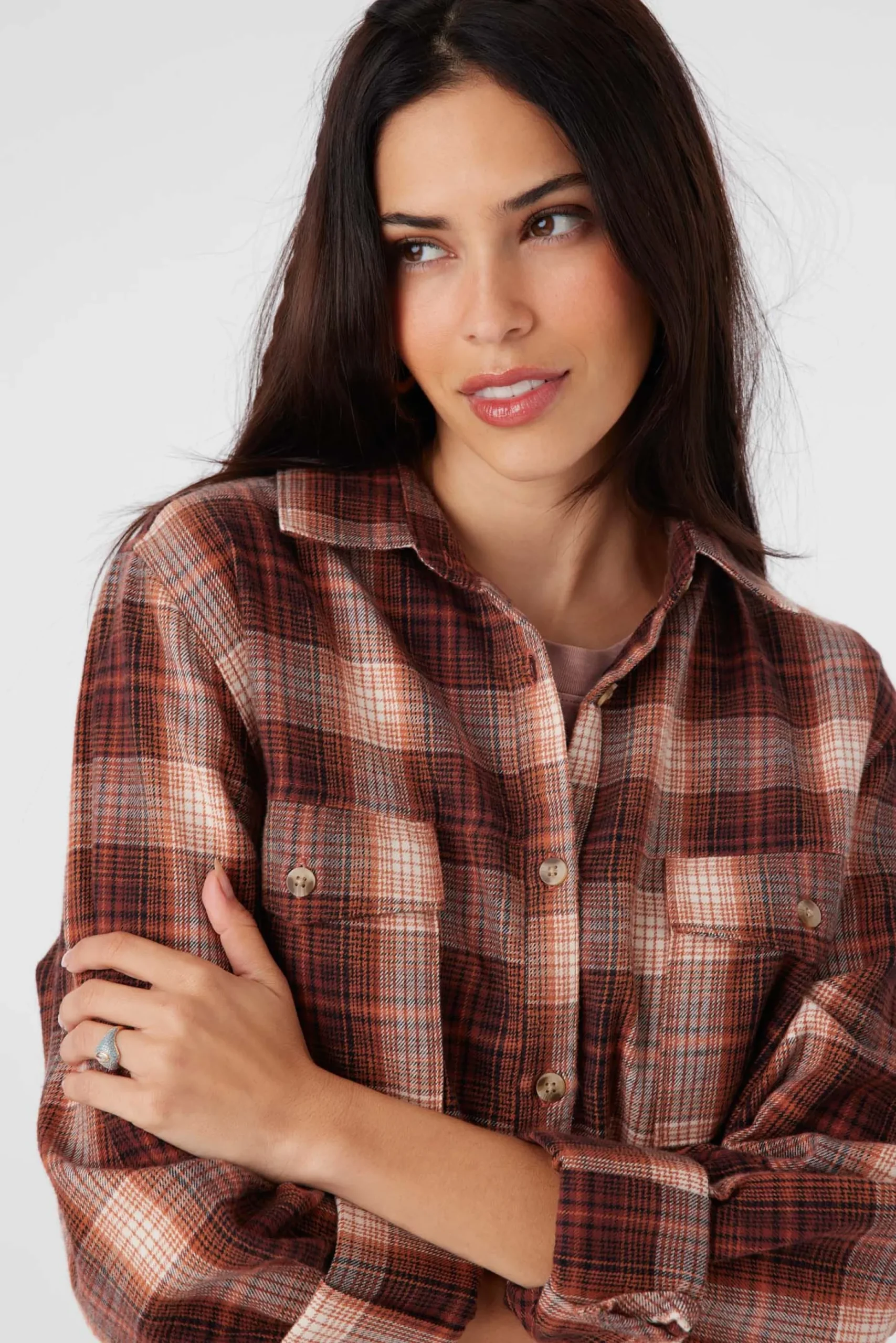 BROOKS FLANNEL OVERSIZED FIT SHIRT