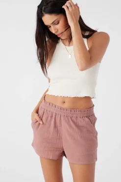 CARLA CRINKLE DOUBLE GAUZE BEACH SHORTS