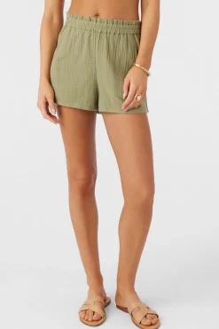 CARLA CRINKLE DOUBLE GAUZE BEACH SHORTS