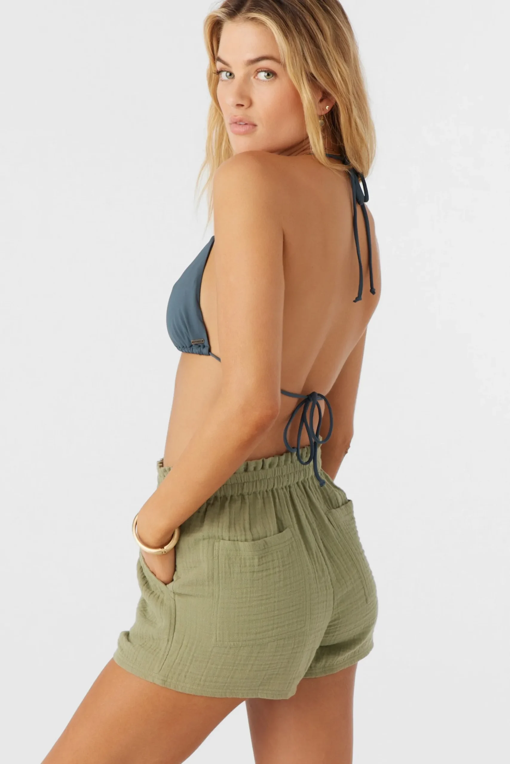 CARLA CRINKLE DOUBLE GAUZE BEACH SHORTS
