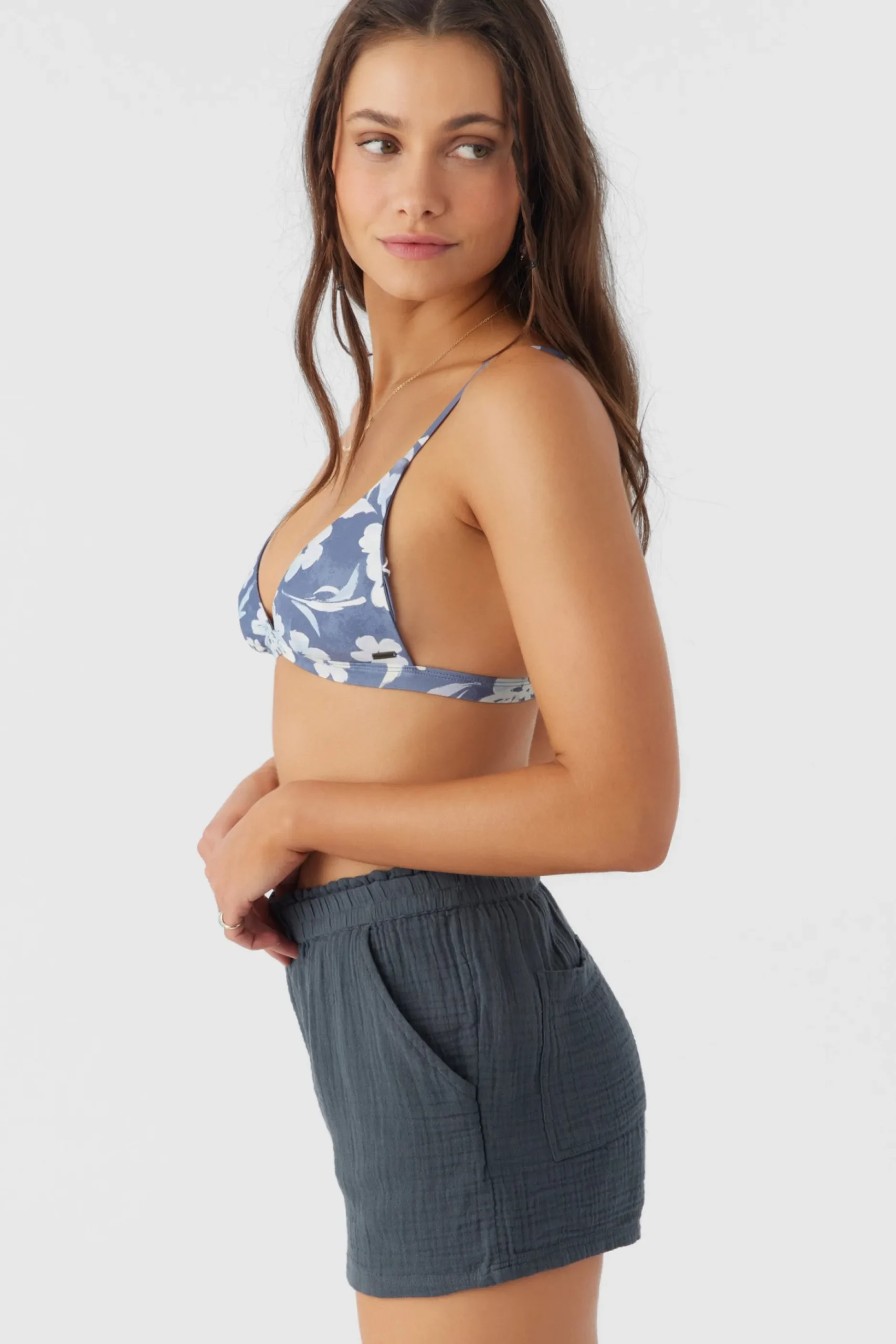 CARLA CRINKLE DOUBLE GAUZE BEACH SHORTS