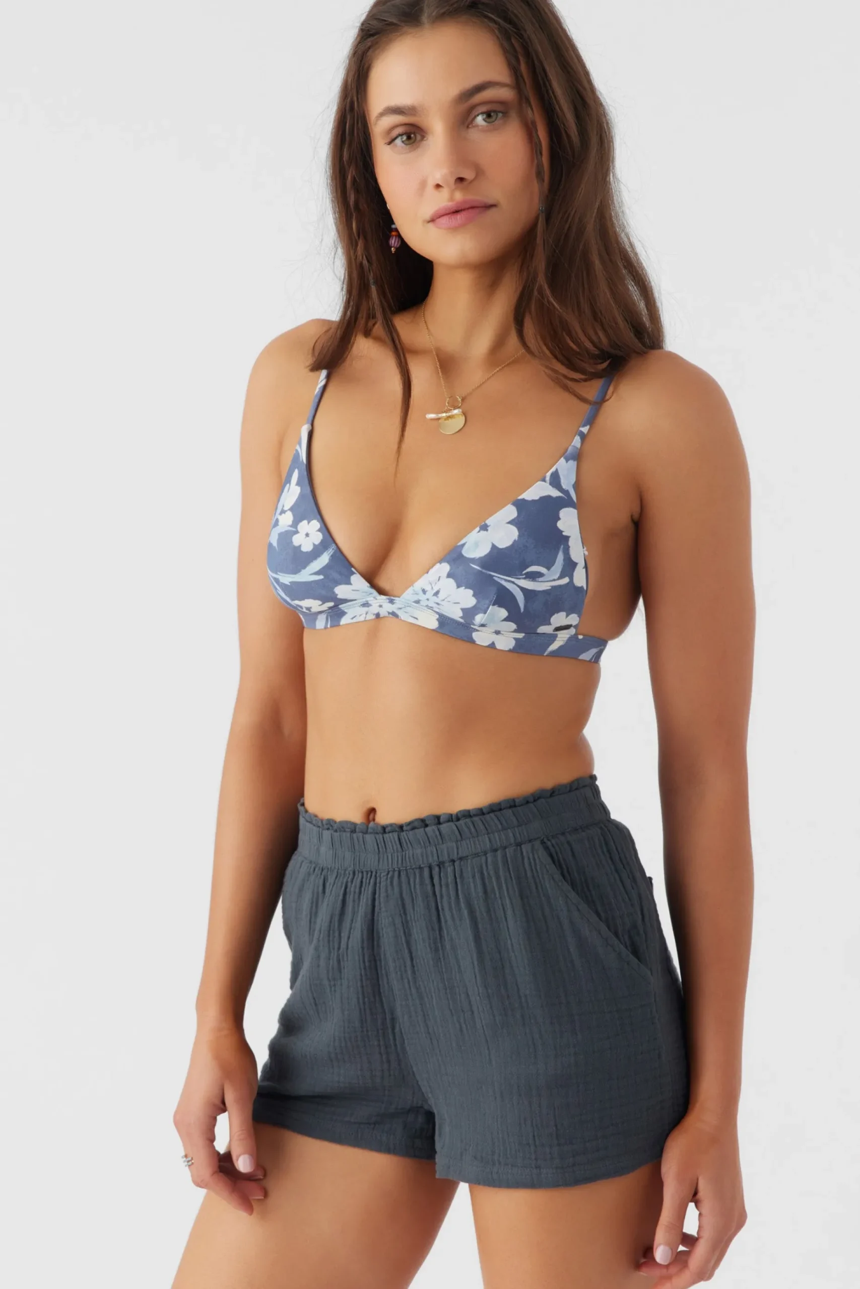 CARLA CRINKLE DOUBLE GAUZE BEACH SHORTS