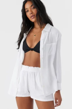 CARLA CRINKLE DOUBLE GAUZE BEACH SHORTS