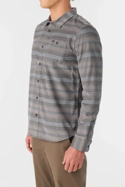 CARUSO STRIPE CORD STANDARD FIT LONG SLEEVE SHIRT