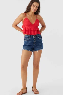 CHLOEY TEXTURED KNIT TIERED TANK TOP