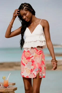CHLOEY TEXTURED KNIT TIERED TANK TOP