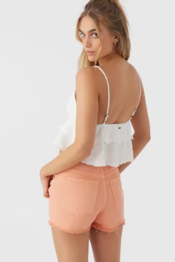CHLOEY TEXTURED KNIT TIERED TANK TOP