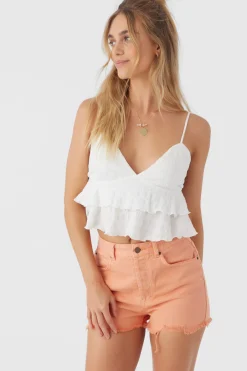 CHLOEY TEXTURED KNIT TIERED TANK TOP