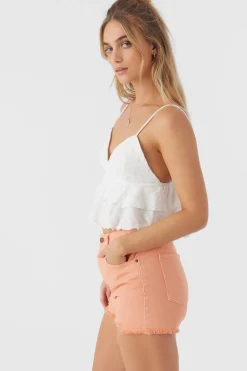 CHLOEY TEXTURED KNIT TIERED TANK TOP