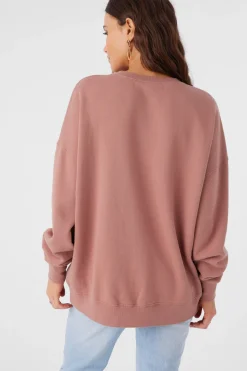 CHOICE CREW NECK OVERSIZED FIT FLEECE PULLOVER