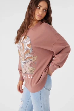 CHOICE CREW NECK OVERSIZED FIT FLEECE PULLOVER