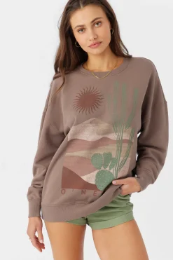 CHOICE CREW NECK OVERSIZED FIT FLEECE PULLOVER