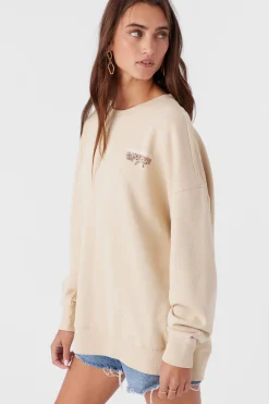 CHOICE CREW NECK OVERSIZED FIT FLEECE PULLOVER