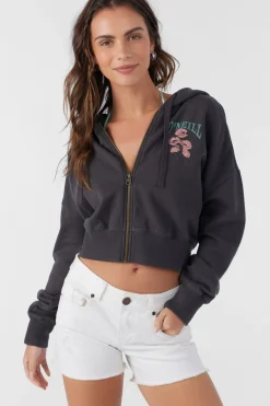 DARCIE HOODED ZIP FLEECE JACKET