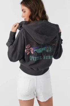 DARCIE HOODED ZIP FLEECE JACKET