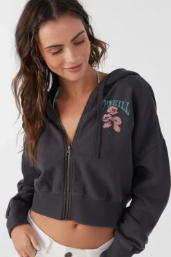 DARCIE HOODED ZIP FLEECE JACKET
