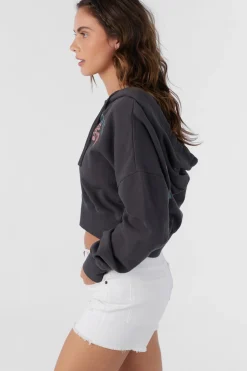DARCIE HOODED ZIP FLEECE JACKET